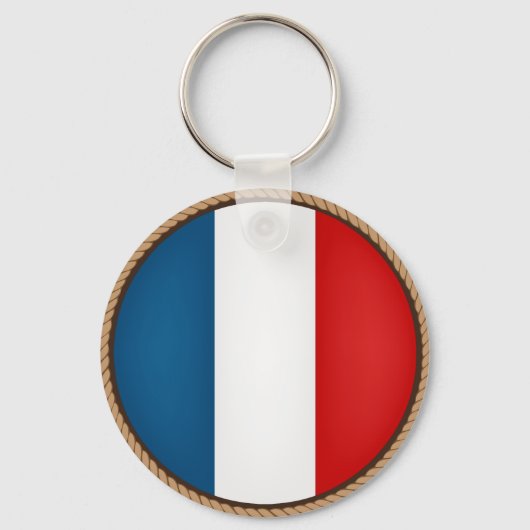 Cool France-vlaggenzegel Sleutelhanger (Voorkant)