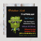Cool Frank Fright Halloween SQUARE uitnodiging (Voorkant / Achterkant)