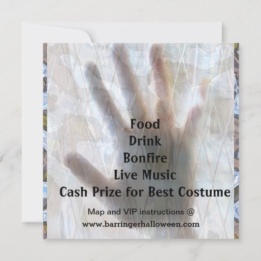 Cool Frank Fright Halloween SQUARE uitnodiging (Achterkant)