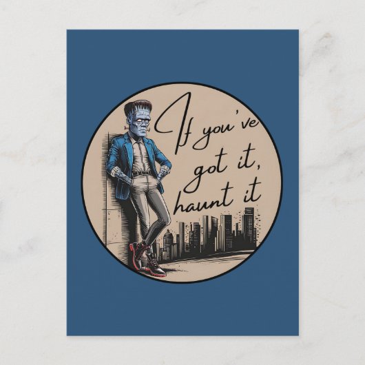 Cool Frankenstein Als je het hebt, achtervolg het Feestdagenkaart (Voorkant)