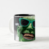 Cool Frankenstein Tweekleurige Koffiemok (Voorkant links)