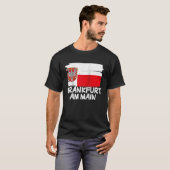 Cool Frankfurt am Main Flag Raglan Baseball T-shirt (Voorkant volledig)