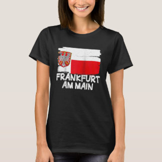 Cool Frankfurt am Main Vlag Raglan Baseball T-shirt