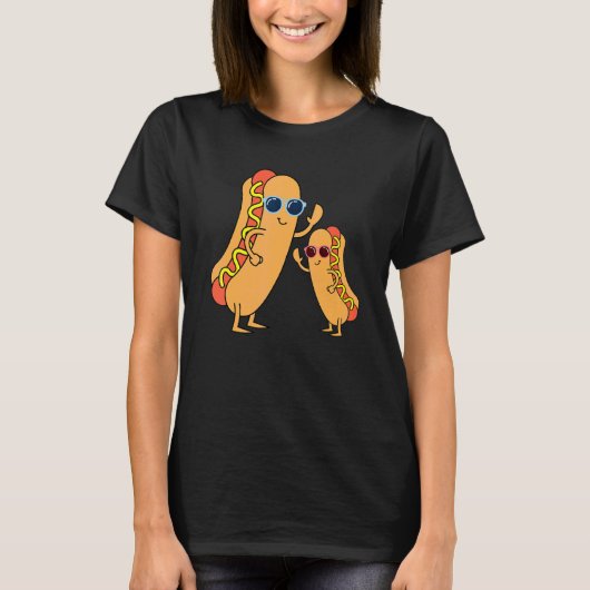 Cool Franks Sausages Weiner Fast Food Sunbril H T-shirt (Voorkant)