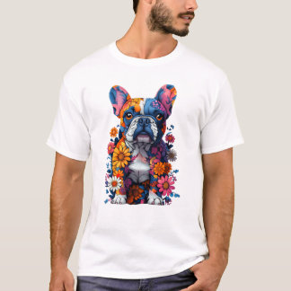 Cool Frans Bulldog Kunst Design Vrouwen Mama Moede T-shirt