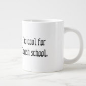 Cool Franse Bulldog Leash School Quote Grote Koffiekop (Rechts)