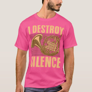 Cool Franse hoorn kunst voor mannen Vrouwen Jazz F T-shirt