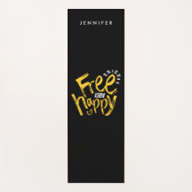 Cool Free en Happy Yellow Black handgeschrevenYPO