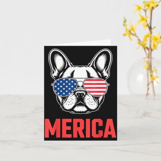 Cool French Bulldog Art For Men Women Kids Frenchi Kaart (Gele Bloem)