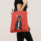 Cool French Bulldog Canvas tas (Dichtbij)