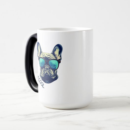 Cool French Bulldog in Sunglasses Magische Mok (Voorkant links)