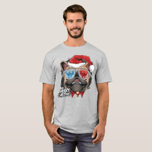 Cool French Bulldog Kerstmis T-shirt