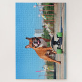 Cool French Bulldog Skateboarding Legpuzzel (Verticaal)