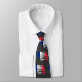 Cool French flag design Stropdas (Gebonden)
