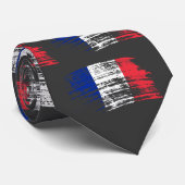 Cool French flag design Stropdas (Opgerold)
