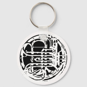 Cool French Horn Design Sleutelhanger
