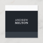 Cool Fresh Blue White Stripes Consultant Vierkante Visitekaartje (Voorkant)