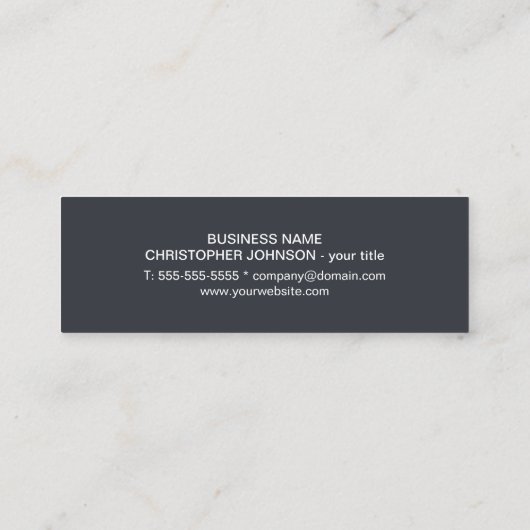 Cool Fresh Blue White Stripes Monogram Consultant Mini Visitekaartje (Achterkant)