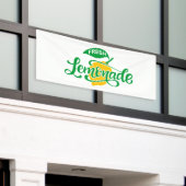 Cool Fresh Lemonade Word Art Spandoek (Buitenkant Gebouw)
