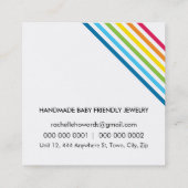 COOL FRESH MODERNE kleurrijke gewaagde regenboogst Vierkante Visitekaartje (Achterkant)