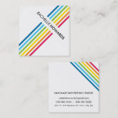 COOL FRESH MODERNE kleurrijke gewaagde regenboogst Vierkante Visitekaartje (Voorkant / Achterkant)