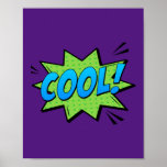 Cool! Fresh Pop Art Comic Expression Poster<br><div class="desc">Voeg een vleugje relaxte stijl toe aan uw ruimte met dit 'Cool!' pop art design. Geïnspireerd door de moeiteloos koele sfeer van klassieke stripboeken,  brengt dit levendige stuk een fris en dynamisch element naar elke kamer,  perfect voor diegenen die houden van expressieve en gedurfde kunst.</div>