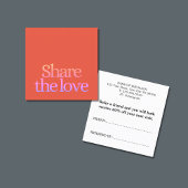 Cool Fresh Sinaasappel Pink Bold Aanbevelingskaartje