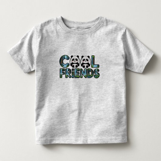 Cool Friends Panda Kinder Shirts (Voorkant)