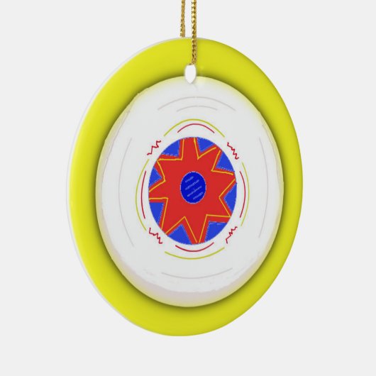 Cool Frisbee Keramisch Ornament (Rechts)