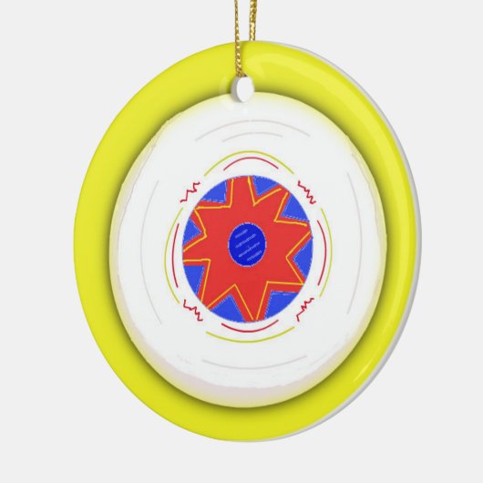 Cool Frisbee Keramisch Ornament (Links)