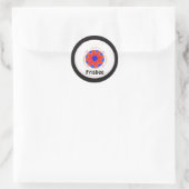 Cool frisbee-ontwerp ronde sticker (Tas)