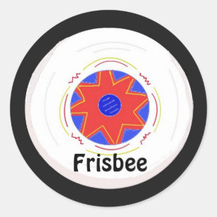 Cool frisbee-ontwerp ronde sticker