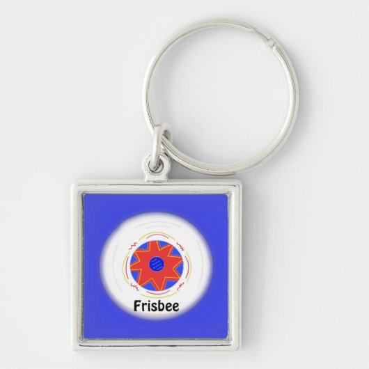 Cool frisbee-ontwerp sleutelhanger (Voorkant)