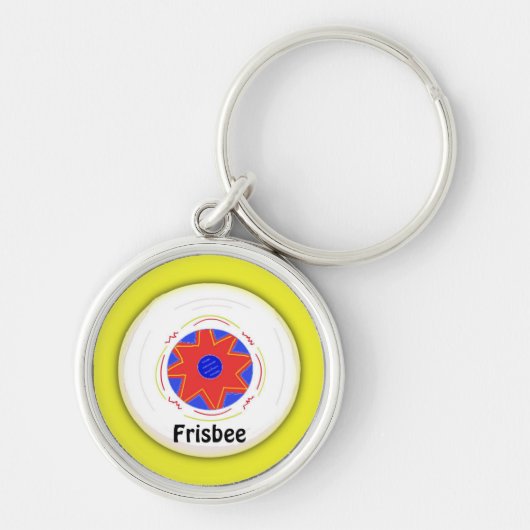 Cool frisbee-ontwerp sleutelhanger (Voorkant)