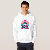 Cool Frog 80s Party Vibes Hoodie (Voorkant volledig)