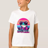 Cool Frog 80s Party Vibes T-shirt (Voorkant)
