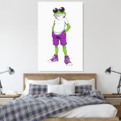Cool Frog Canvas – Grappige Bril Kikker Kinderen M Afdruk (Insitu (Slaapkamer))