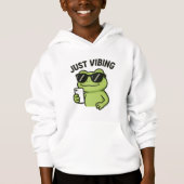 Cool Frog Selfie “Just Vibing” Funny T-Shirt Desig (Voorkant)