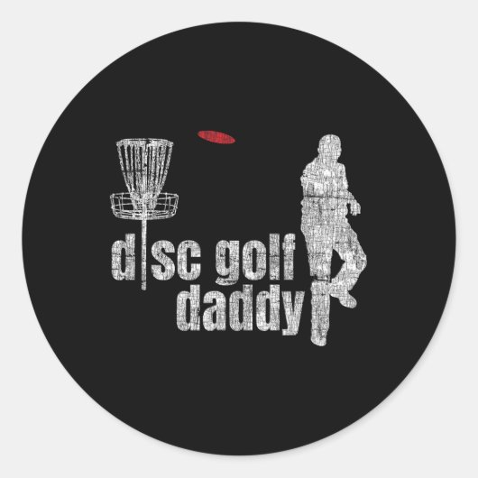 Cool Frolf Disc Golf Daddy T-shirt Ronde Sticker (Voorkant)