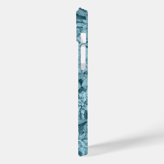 Cool Frosty Foliage-Turquoise Case-Mate iPhone Case (Achterkant / Links)