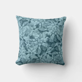 Cool Frosty Foliage-Turquoise Kussen