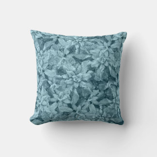 Cool Frosty Foliage-Turquoise Kussen