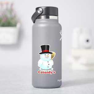 Cool Frosty Snowman Cartoon Sticker