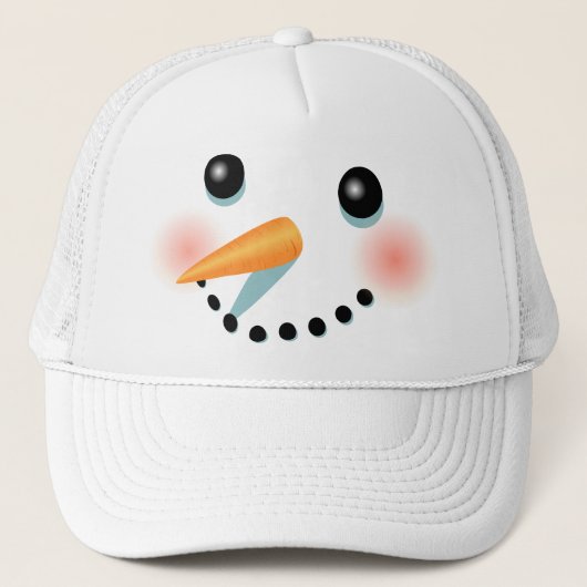 Cool Frosty Snowman Cartoon Trucker Pet (Voorkant)