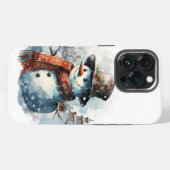 ❄️📱 Cool Frosty Snowman iPhone Case❄️ Hoesje (Achterkant horizontaal)
