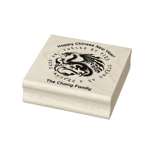 Cool 'Fueled by fire, sterk als een draak, push on Rubberstempel (Stempel)