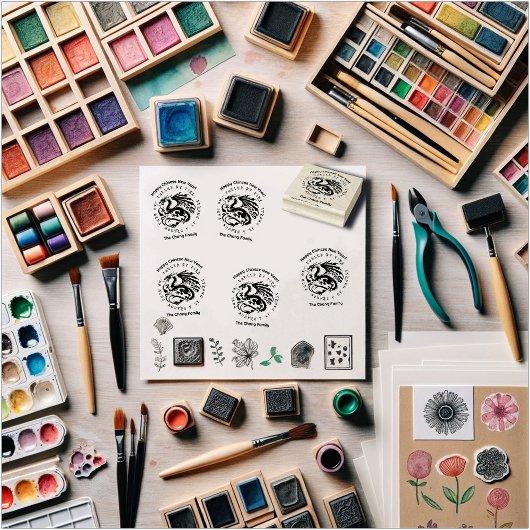 Cool 'Fueled by fire, sterk als een draak, push on Rubberstempel