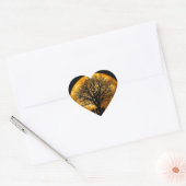 Cool Full Harvest Moon Tree Silhouette Giften Hart Sticker (Envelop)