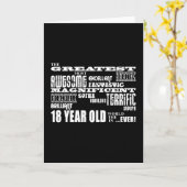 Cool Fun 18e Verjaardagsfeest Grootste 18 Jaar Oud Kaart (Gele Bloem)