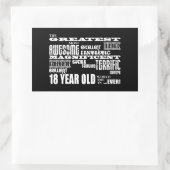 Cool Fun 18e Verjaardagsfeest Grootste 18 Jaar Oud Rechthoekige Sticker (Tas)